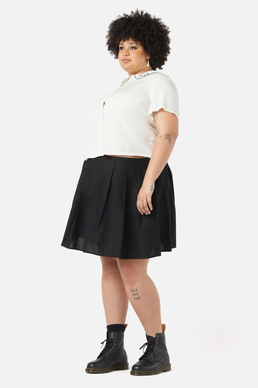 Dangerfield - Curve Splash Blouse - vintage-white