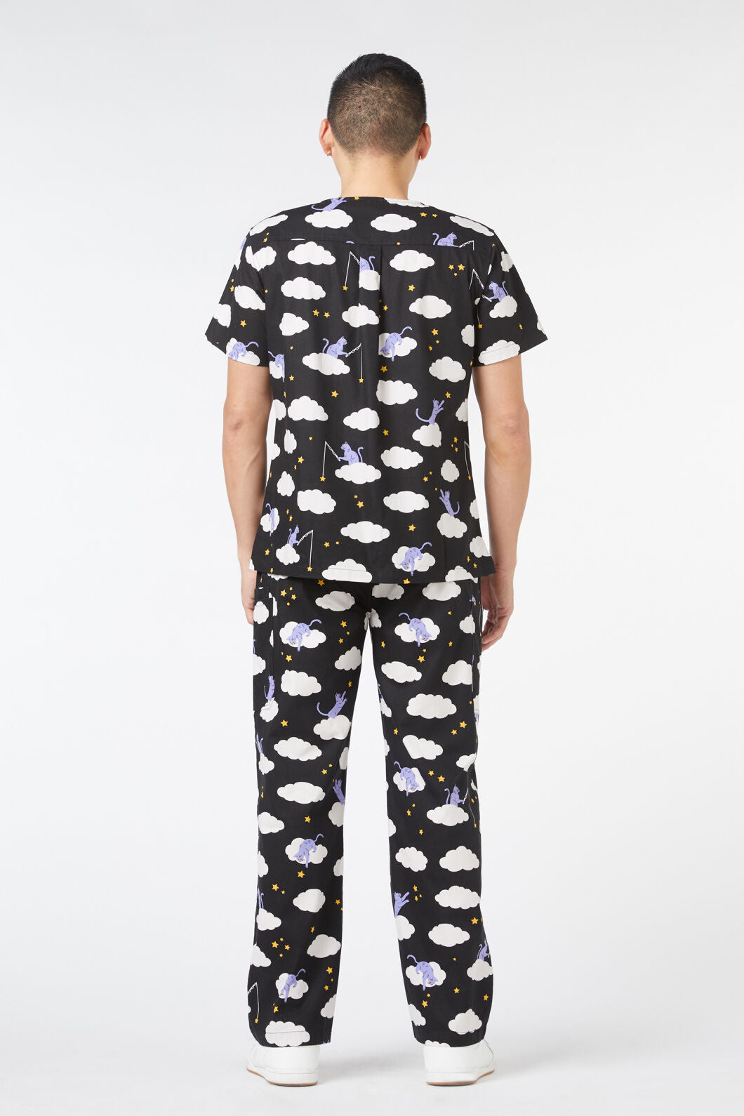 Love Scrubs - Cat In The Clouds Scrubs - black