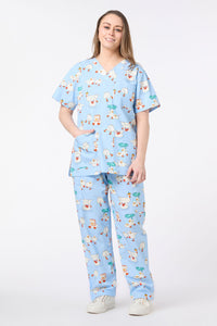 Dangerfield - Puddle Duck Scrub Set - blue