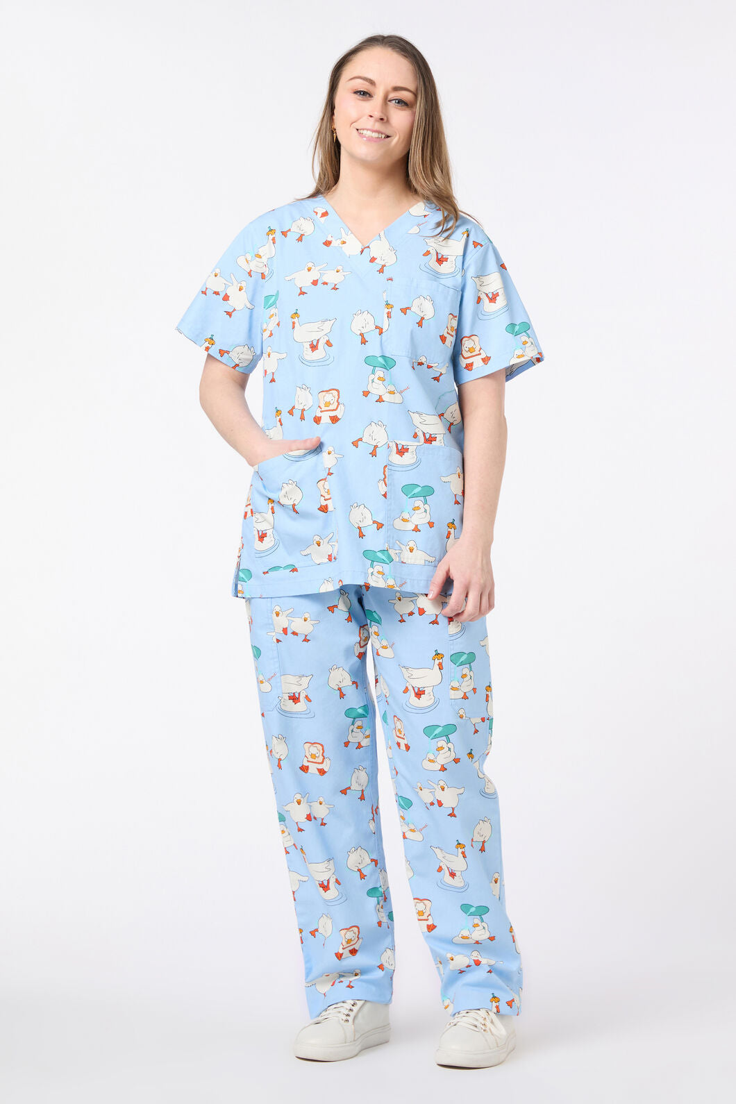 Dangerfield - Puddle Duck Scrub Set - blue