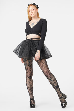 Dangerfield - Slumber Party Wrap Top - black