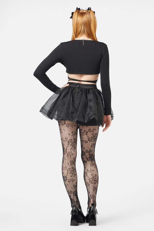 Dangerfield - Slumber Party Wrap Top - black