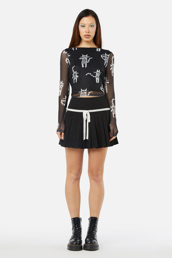 Dangerfield - Peculiar Puss Top - black