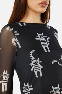 Dangerfield - Peculiar Puss Top - black