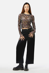 Dangerfield - Old World Mesh Top - black