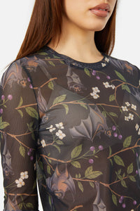 Dangerfield - Old World Mesh Top - black