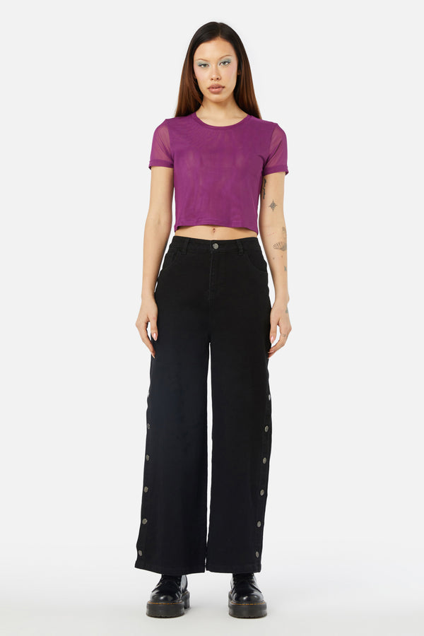Dangerfield - Night Sky Mesh Top - purple