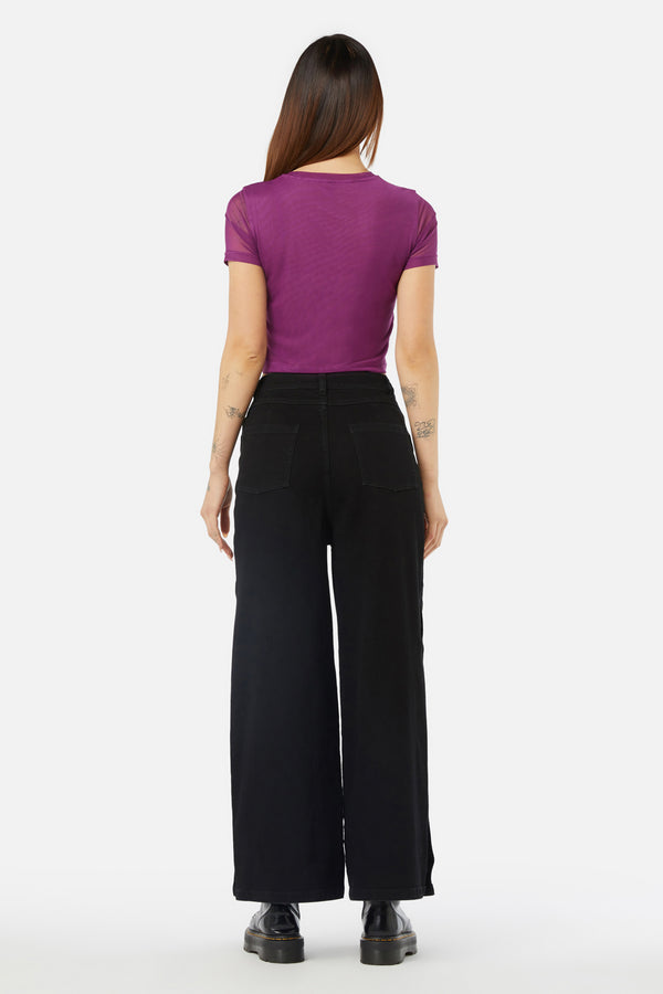 Dangerfield - Night Sky Mesh Top - purple
