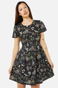Dangerfield - Old World Printed Dress - black
