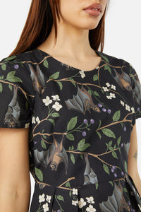 Dangerfield - Old World Printed Dress - black