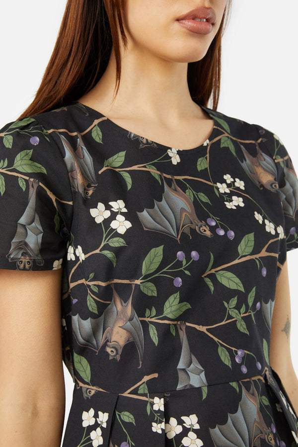 Dangerfield - Old World Printed Dress - black