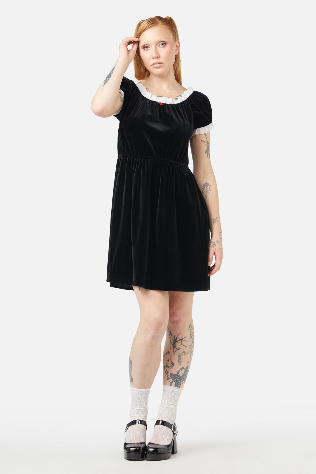 Dangerfield - Discord Velvet Mini Dress - black