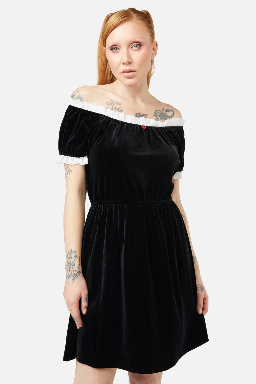 Dangerfield - Discord Velvet Mini Dress - black
