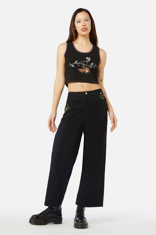 Dangerfield - Old World Embroidered Tank - black