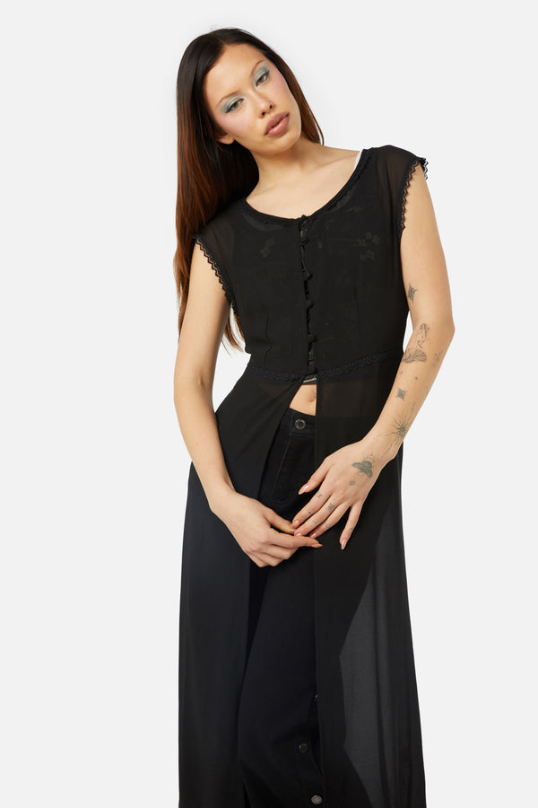 Dangerfield - Discord Sheer Duster - black