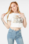 Dangerfield - Catrina Crop Tee - cream