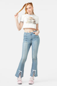 Dangerfield - Catrina Crop Tee - cream