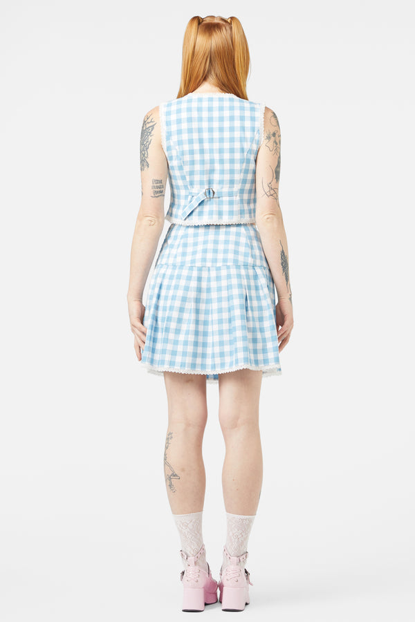 Dangerfield - Catrina Gingham Skirt - blue