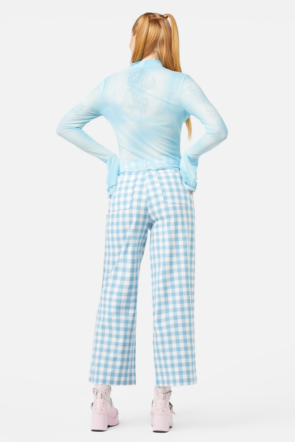 Dangerfield - Sky Gradient Mesh Top - blue