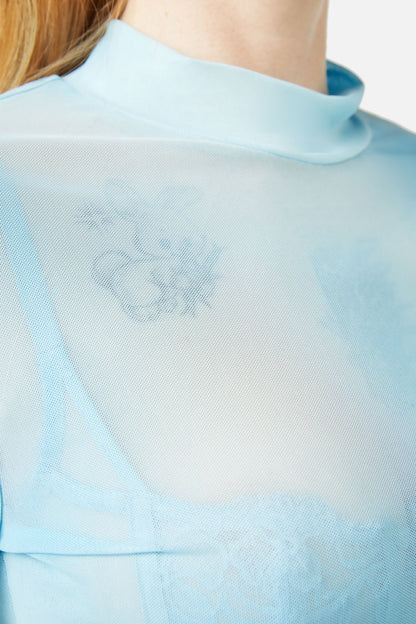 Dangerfield - Sky Gradient Mesh Top - blue