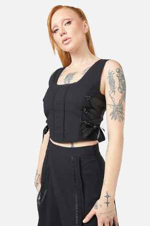 Dangerfield - Fighting Evil Corset Top - black