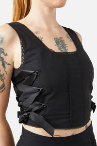 Dangerfield - Fighting Evil Corset Top - black