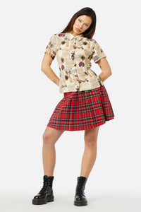 Dangerfield - Ruled Journal Blouse - cream