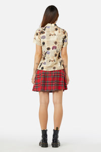 Dangerfield - Ruled Journal Blouse - cream