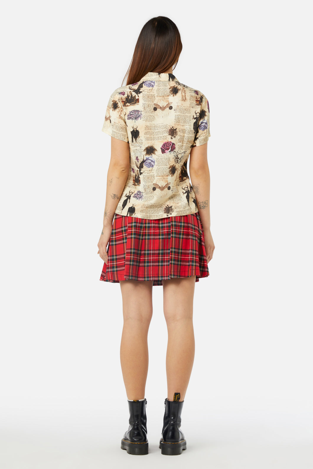 Dangerfield - Ruled Journal Blouse - cream