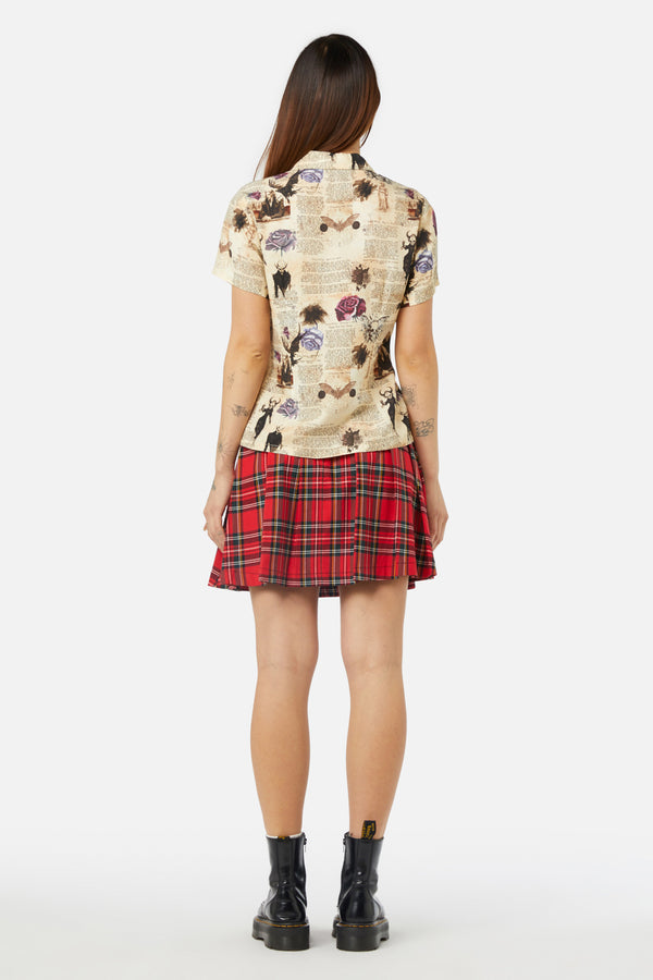 Dangerfield - Ruled Journal Blouse - cream