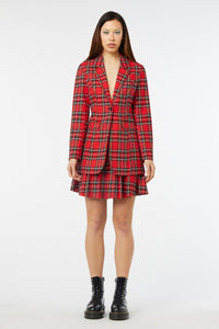 Dangerfield - Chosen Tartan Blazer - red