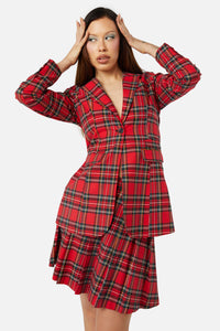 Dangerfield - Chosen Tartan Blazer - red