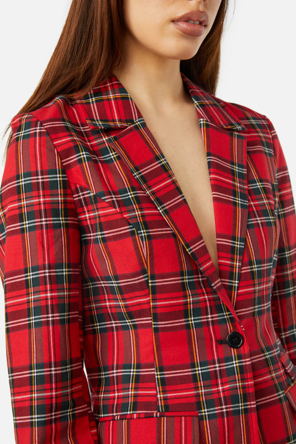 Dangerfield - Chosen Tartan Blazer - red