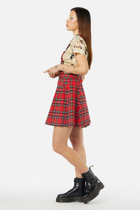 Dangerfield - Chosen Tartan Pinafore - red