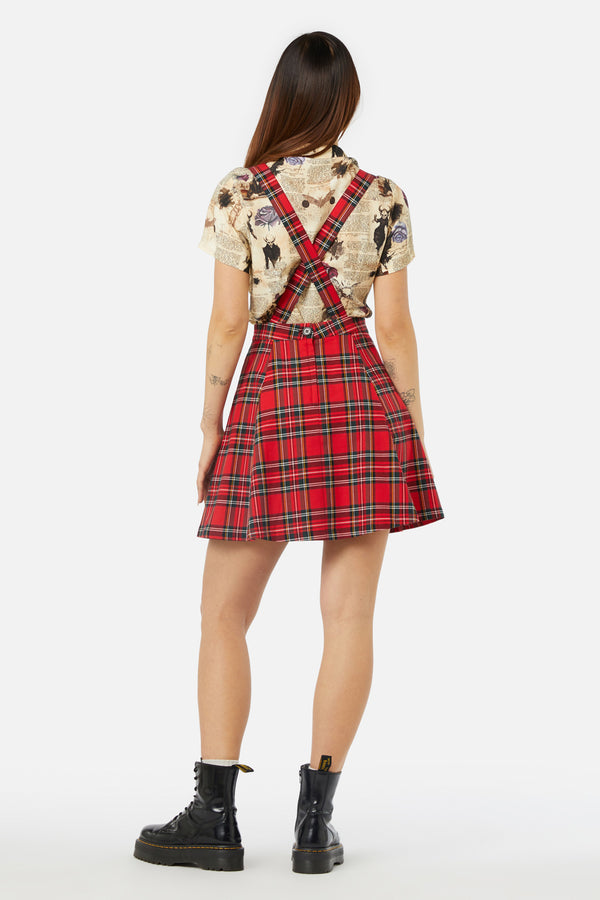 Dangerfield - Chosen Tartan Pinafore - red