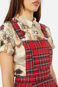 Dangerfield - Chosen Tartan Pinafore - red