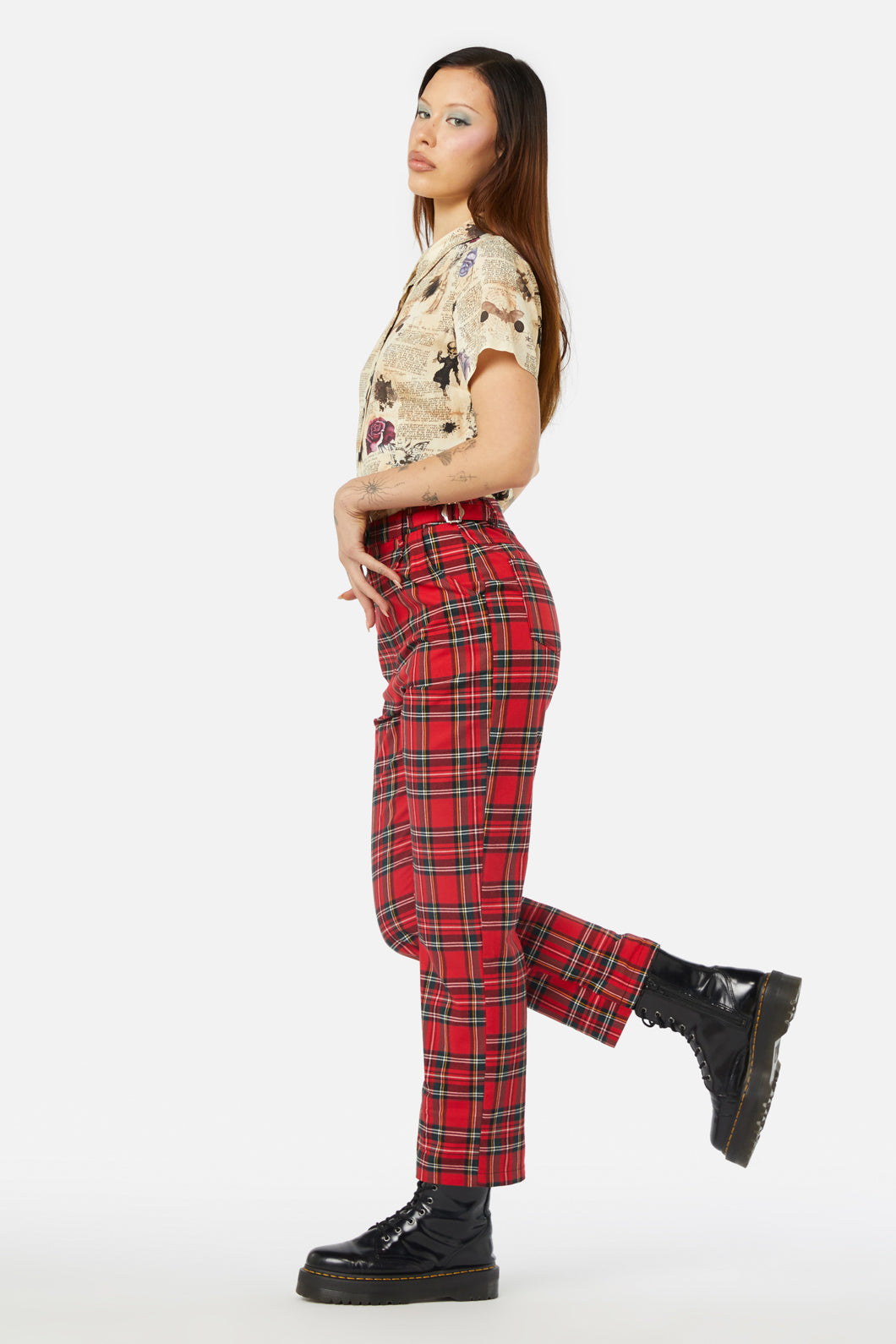 Dangerfield - Chosen Tartan Pant - red