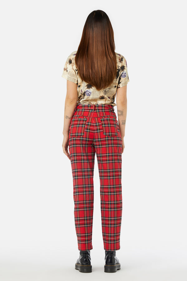 Dangerfield - Chosen Tartan Pant - red