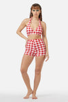 Dangerfield - Jam Gingham Bikini Bottom - red-white