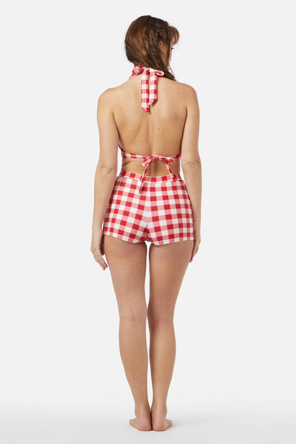 Dangerfield - Jam Gingham Bikini Bottom - red-white