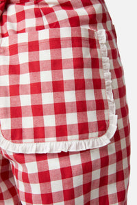 Dangerfield - Jam Gingham Wide Leg Pant - red