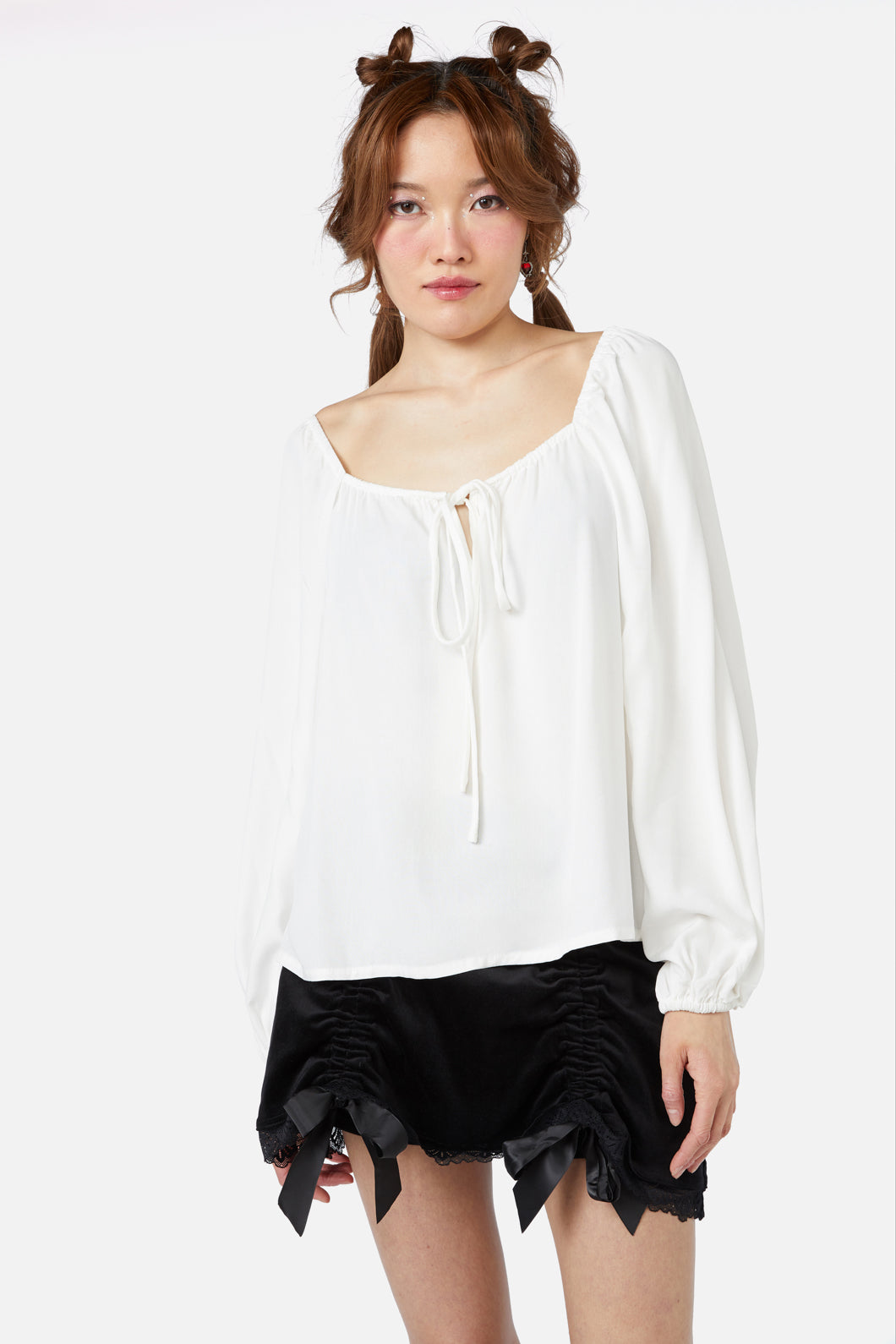 Dangerfield - Keep Sake Billow Blouse - white
