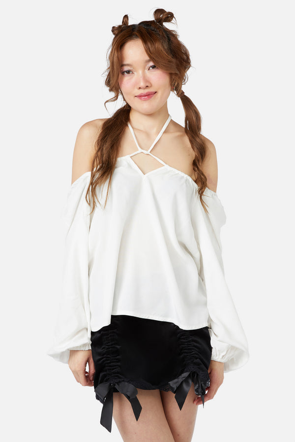 Dangerfield - Keep Sake Billow Blouse - white