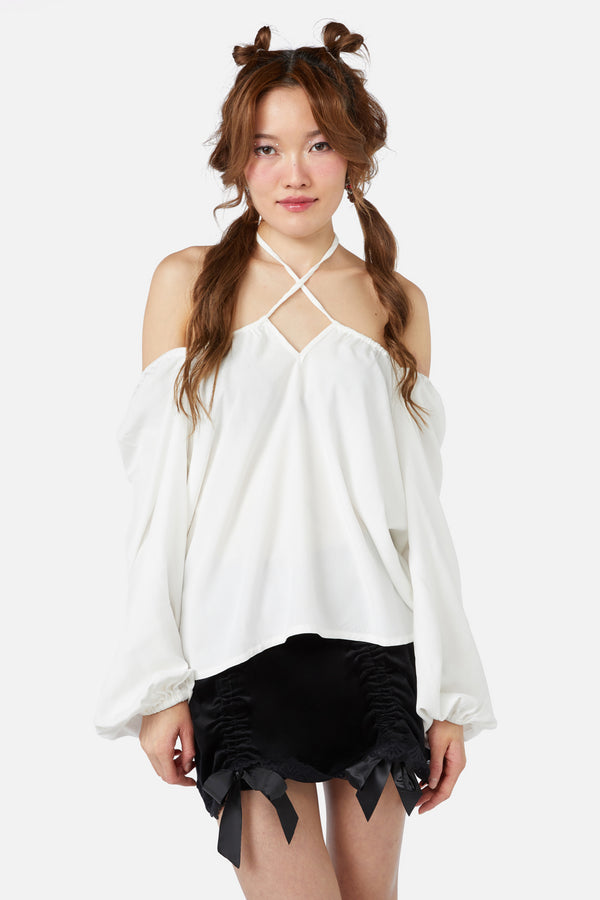 Dangerfield - Keep Sake Billow Blouse - white