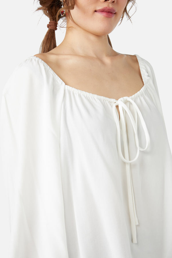 Dangerfield - Keep Sake Billow Blouse - white
