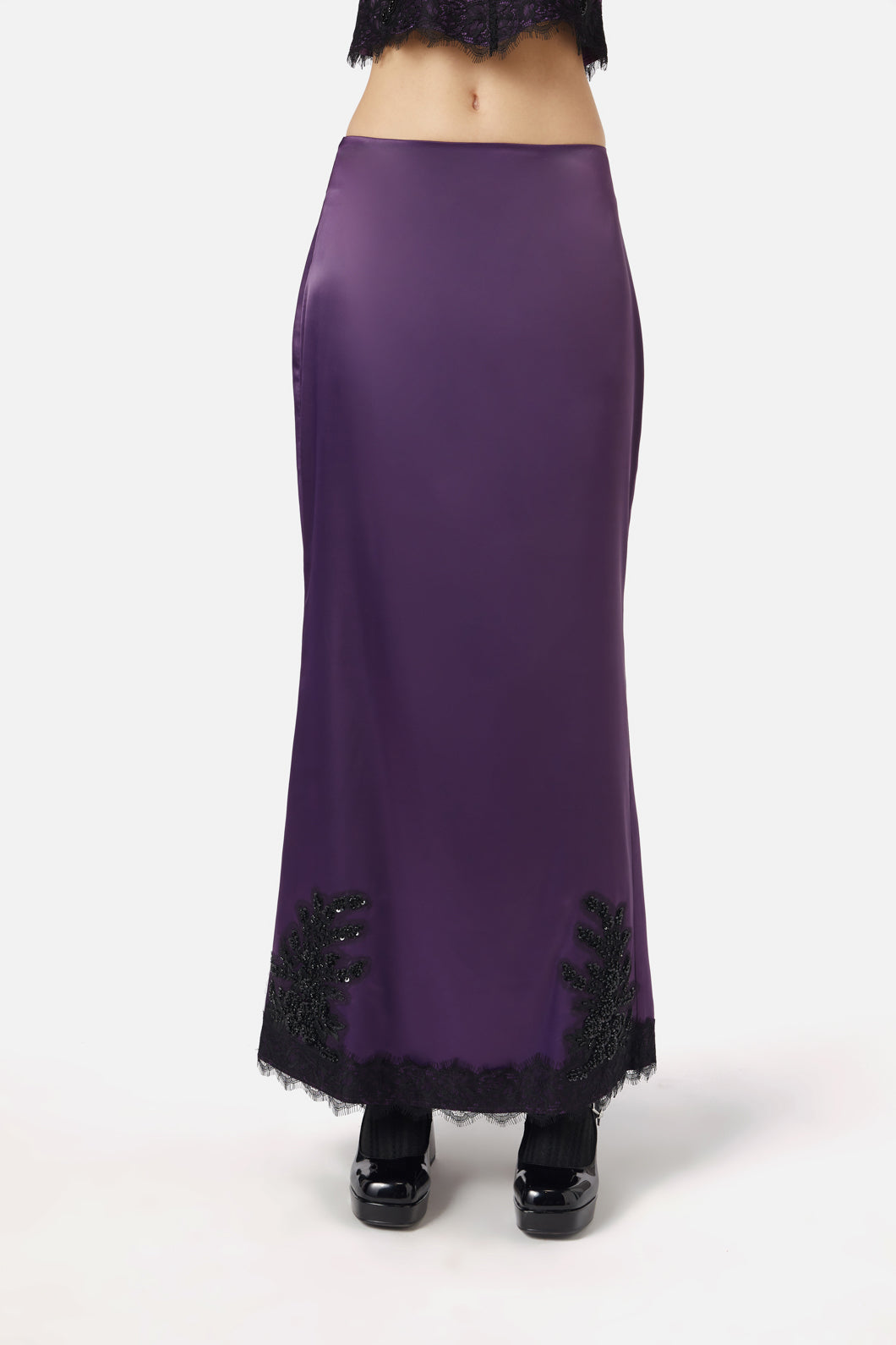 Dangerfield - Keepsake Satin Skirt - purple
