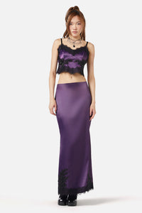 Dangerfield - Keepsake Satin Skirt - purple