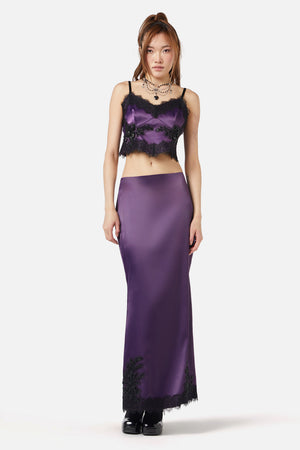 Dangerfield - Keepsake Satin Skirt - purple