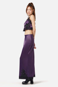 Dangerfield - Keepsake Satin Skirt - purple