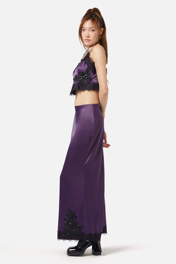 Dangerfield - Keepsake Satin Skirt - purple
